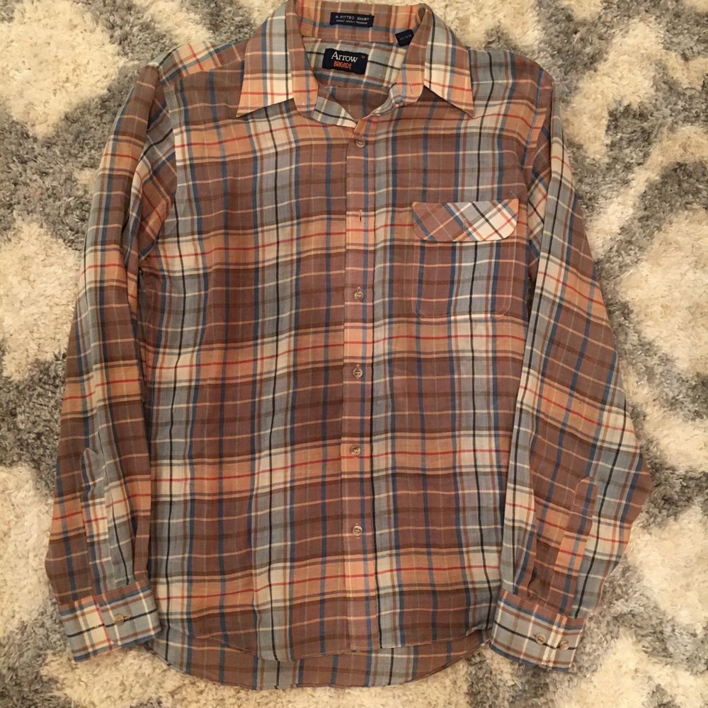 Vintage plaid button down men’s